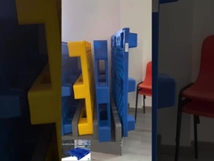 블루 3 러너 중형 플라스틱 팔레트 스틸 블록 스타일 1300*1100*160mm